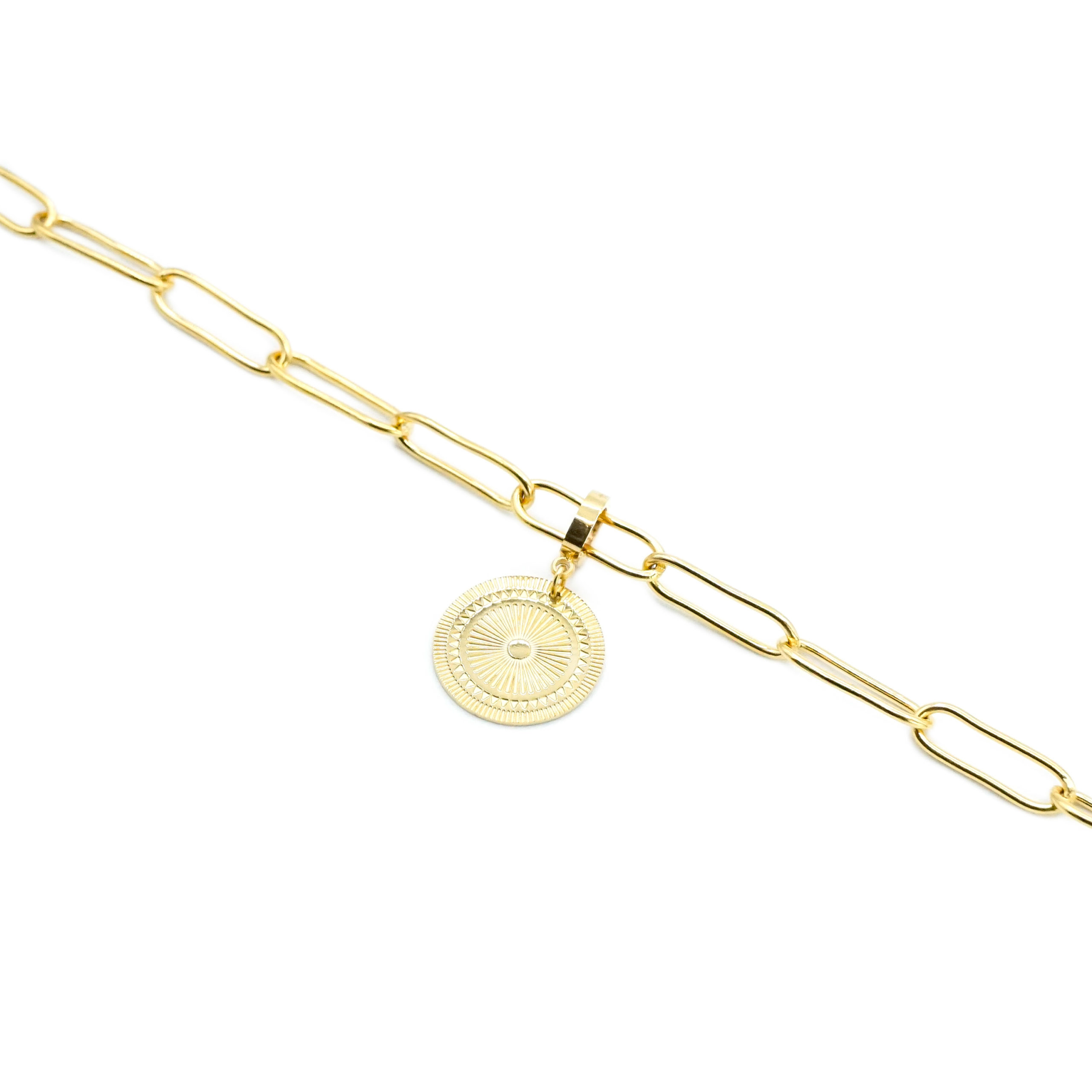 Bracelet Choroní doré médaille charms