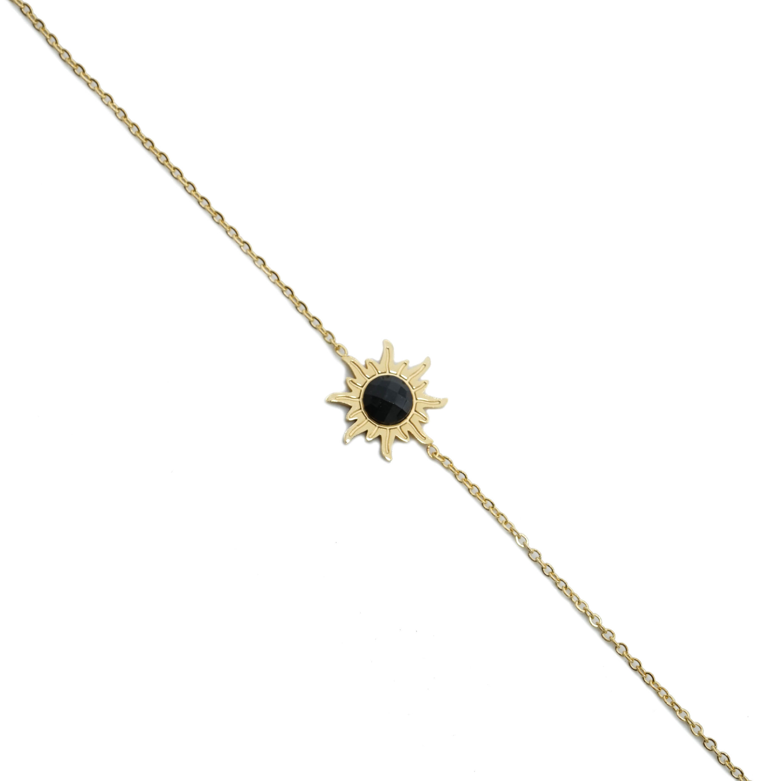 Bracelet Rio de Janeiro doré soleil noir