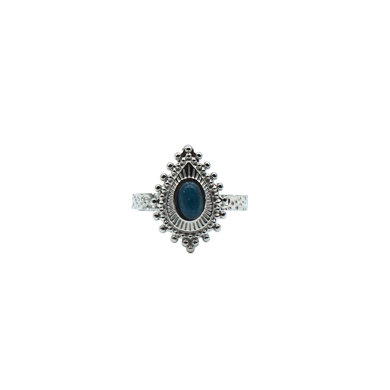 Bague Uvita pierre bleu émeraude