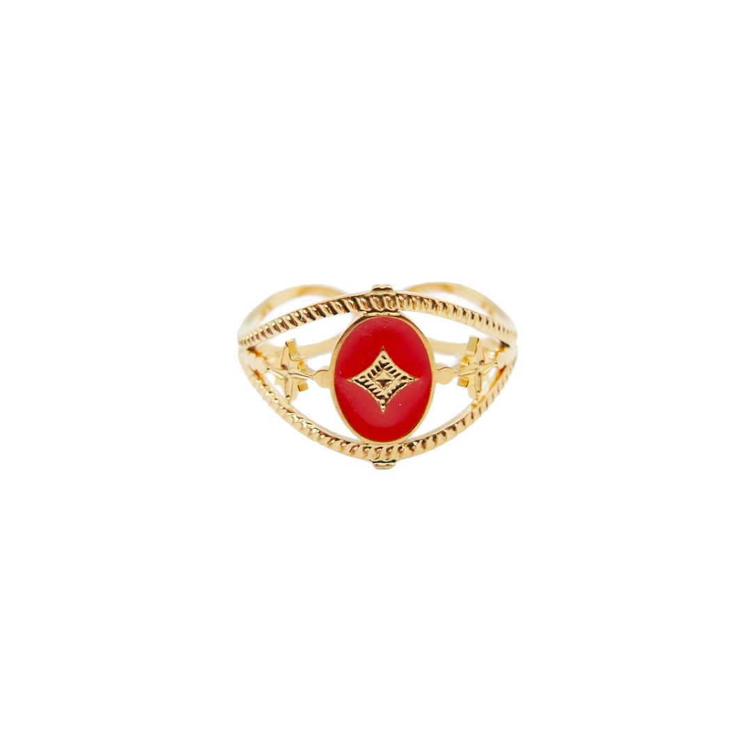 Bague Royaliste Ancienne En Or Avec Médaillon Pivotant - Pièce Rare Et Historique