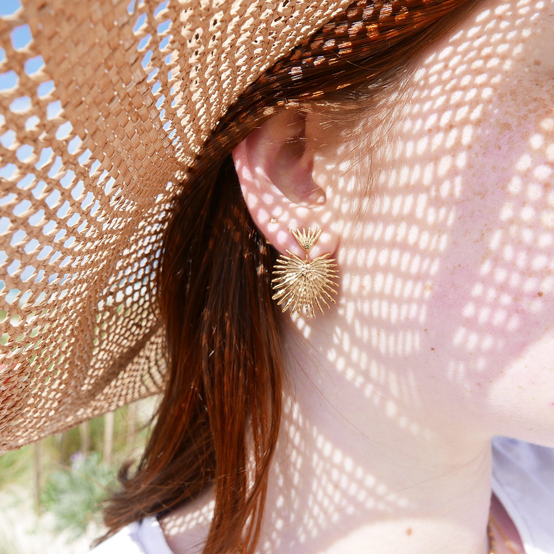 boucles d'oreilles dorées pas cher